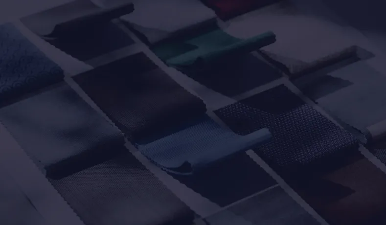 Stoffmuster mit blauer Überlagerung